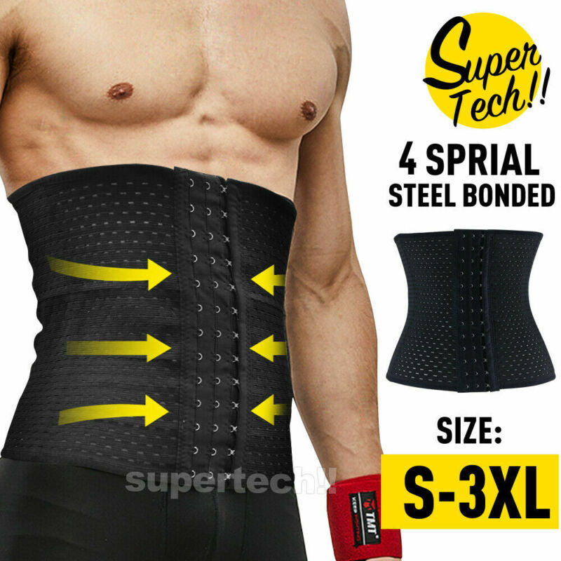 Men's Waist Trainer Body Shaper Tummy Girdle Belt Belly Fat