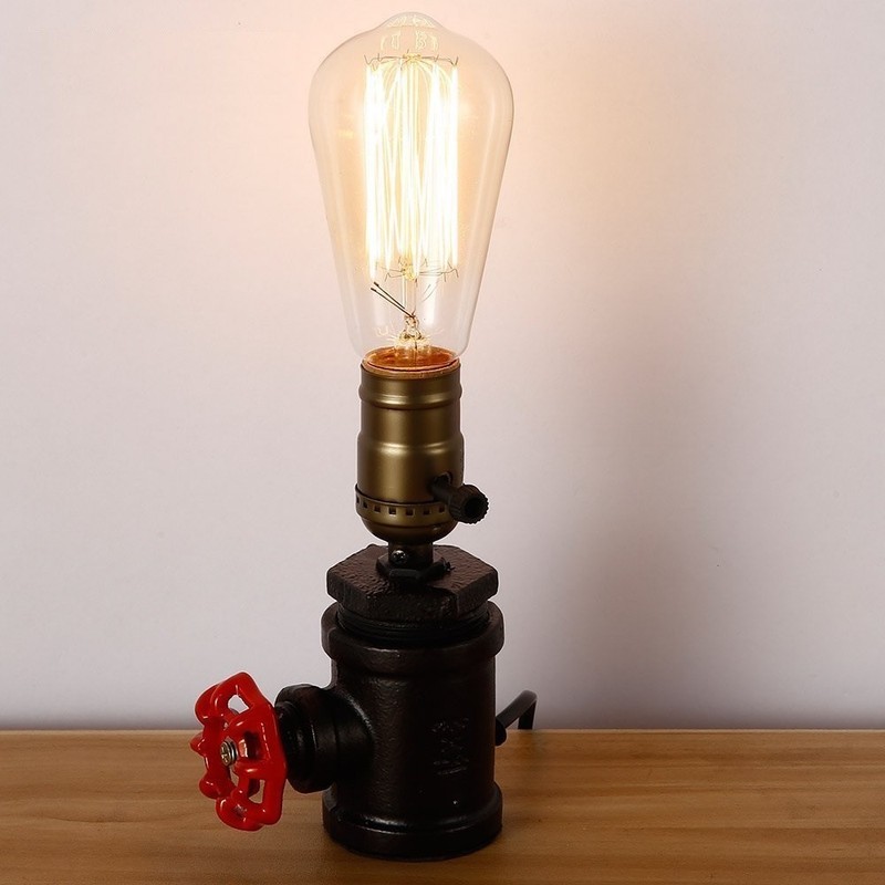 lighting Handcrafted Industrial style Pipe Desk,table,steampunk home decor lamp