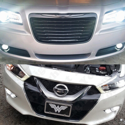 Total 6000LM 6000K White High Power H8 H11 H16 LED Driving Fog Light Bulbs 