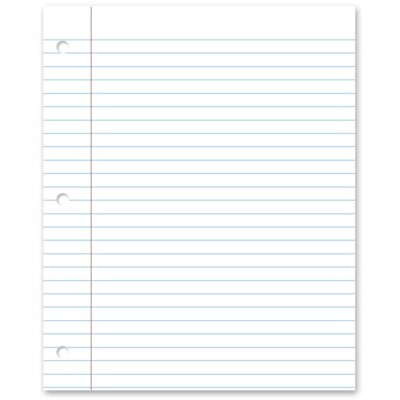 3 Hole Punched Loose Leaf Heavy Cardstock, Printed Both Sides, 8.5 x 11, 50 Qty