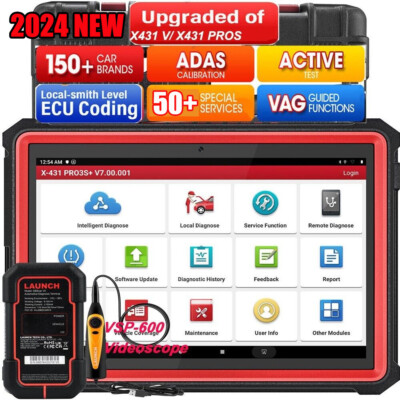 2024 LAUNCH X431 PRO3S+ V+ 5.0 Bidirectional OBD2 Diagnostic Scanner E~CU Coding
