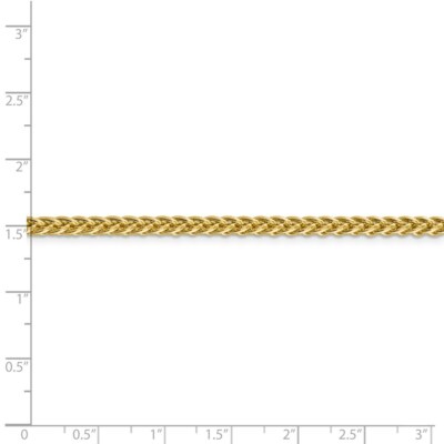 Pre-owned Superdealsforeverything Real 14kt 4.30mm Semi-solid 3-wire Wheat Chain; 22 Inch In Yellow