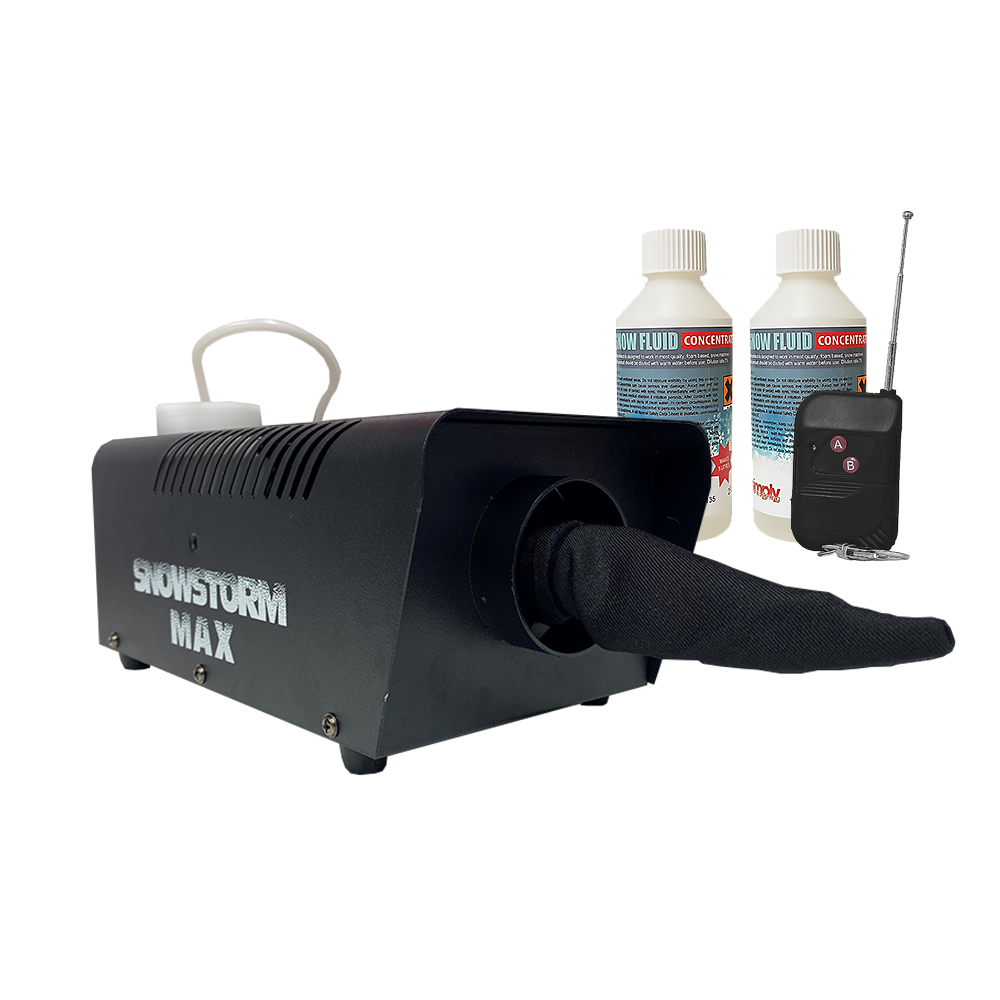 Snowstorm Max Snow Machine inc Wireless Remote &amp; 500ml Concentrated