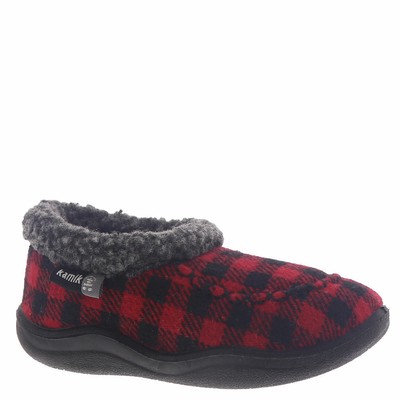 

Тапочки Kamik Cozycabin 2 для мальчиков и подростков - красный/черный/клетчатый, Red/black/plaid