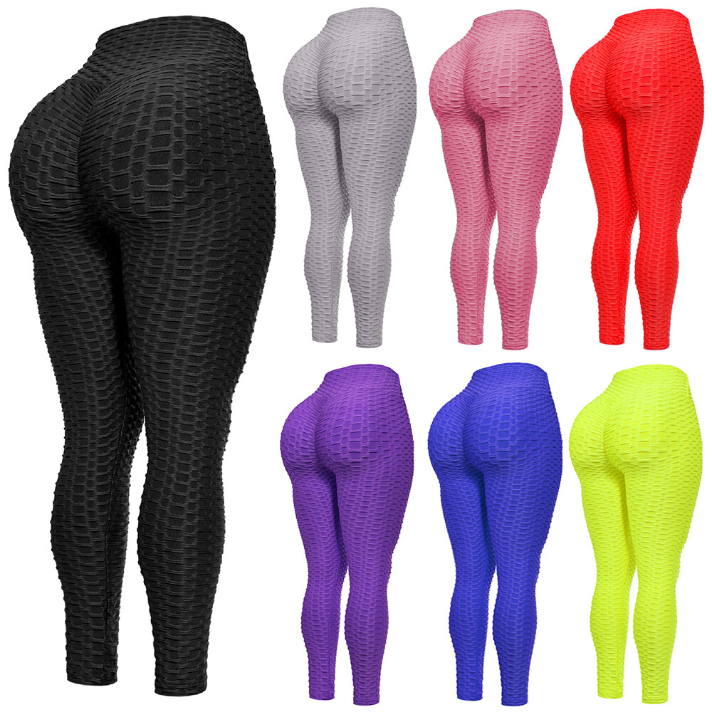 Women AntiCellulite Yoga Pants Pockets High Waist Butt