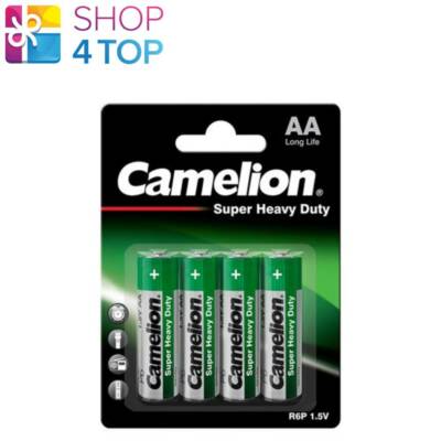 4 Camelion AA Batteries R6P UM3 Super Heavy Duty Long Life 1.5V 4BL EXP 2027 New