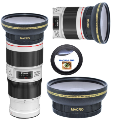 ULTRA WIDE ANGLE MACRO HD 16K LENS FOR  Canon EF 70-200mm f/4L IS II USM Lens