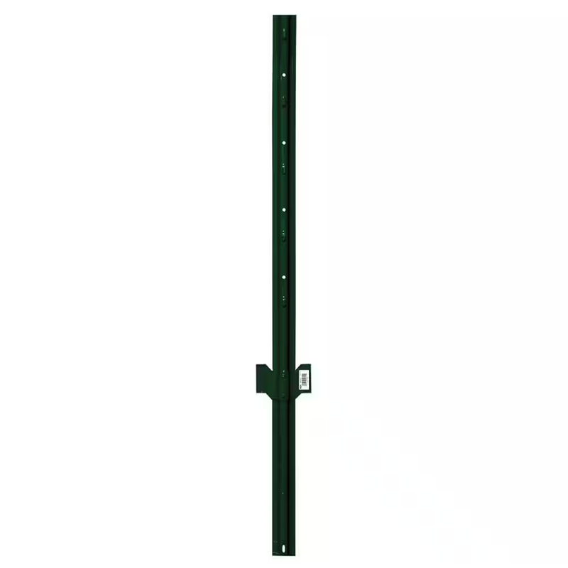 Everbilt Steel Fence U Post 5 ft 14 Gauge Green Powder Coated Garden Support