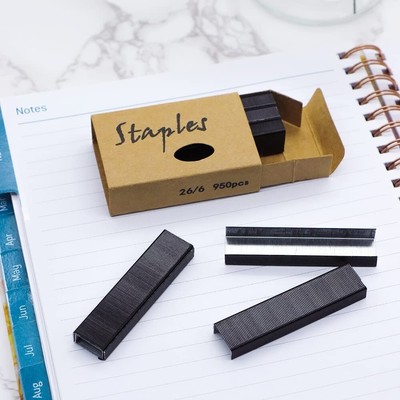 1000Pcs Staples per Pack 6 Colors 26/6 Standard Staples  Desktop Staplers