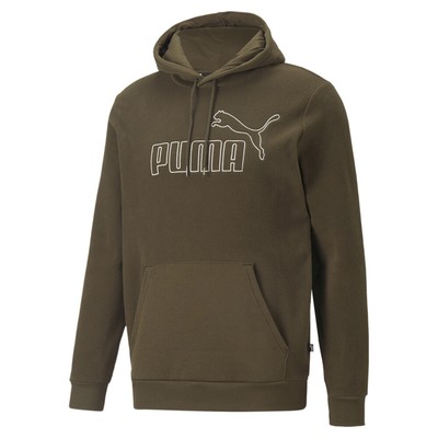 Пуловер с капюшоном Puma Essential с логотипом Polarfleece с завышенной талией, мужской размер S, Повседневная верхняя одежда