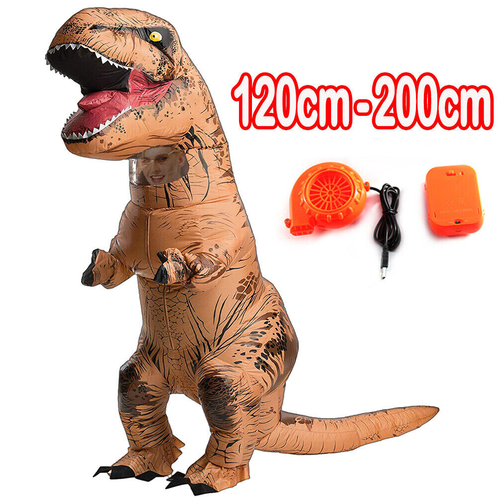 T-REX Dinosaur Inflatable Costume Adult Kid Suit Outfit Cospaly Christmas Eve
