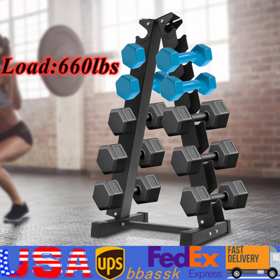 Dumbbell Rack Stand Weight Rack for Dumbbells Home Gym Storage Black 176/660LBS