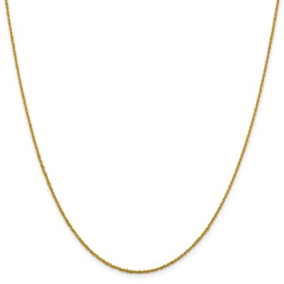 Pre-owned Superdealsforeverything Real 14kt Yellow Gold 1.3mm Sparkle Singapore Chain; 16 Inch; Lobster Clasp