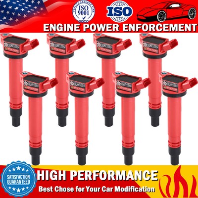 8PCS 90919-02250 Ignition Coil For 673-1309 Lexus GX460 Toyota Venza Tundra 5.7L