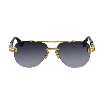 Pre-owned Dita Alkamx Dt Dts100 A-01 Yellow Gold/silver Metal Sunglasses Grey Gradient In Gray