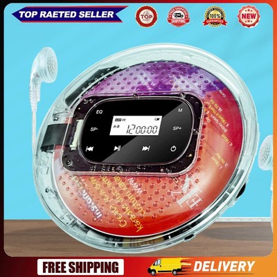 Portable CD Walkman Rechargeable Digital Display CD Music Player Support TF Card