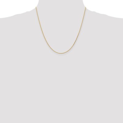 Pre-owned Superdealsforeverything Real 14kt Yellow Gold 1.0mm Diamond Cut Wheat Chain; 20 Inch With Lobster Clasp