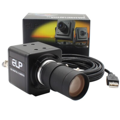 ELP Security Camera with USB Full HD 5-50mm Varifocal Lens 4K MJPEG USB Camera