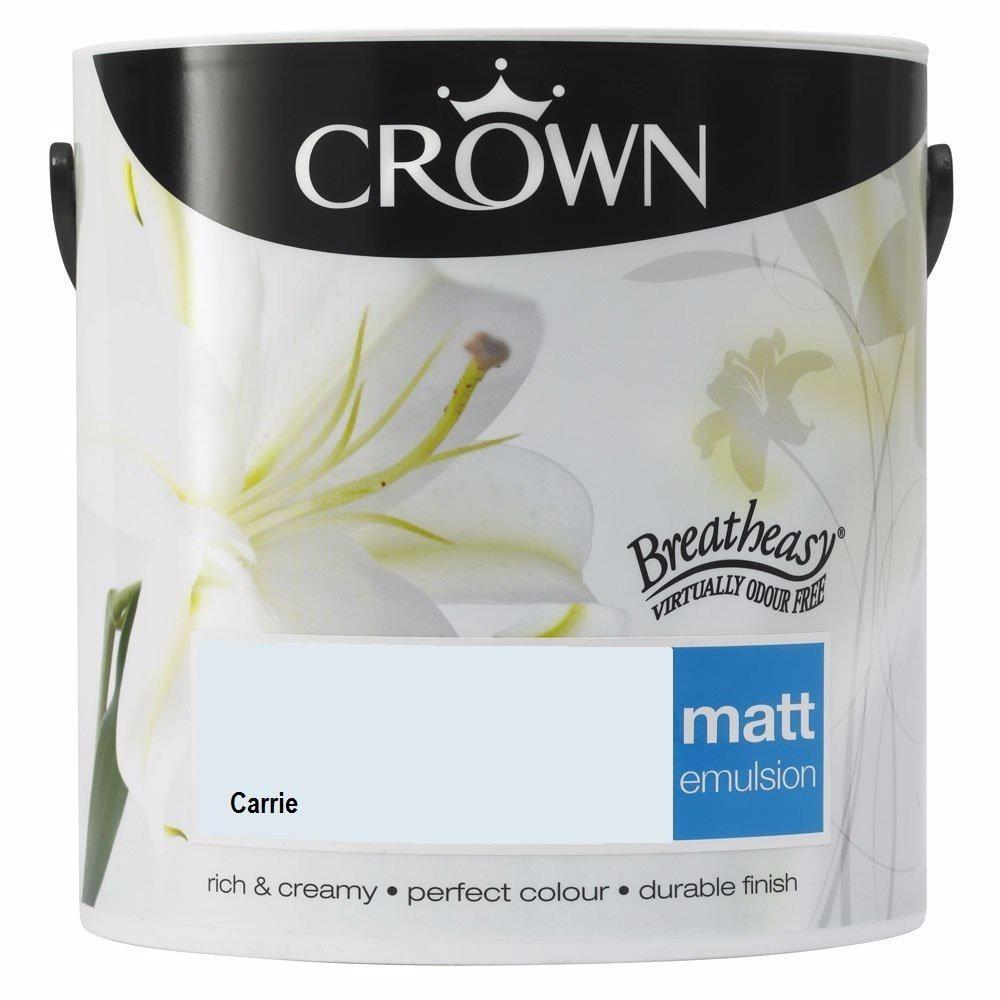 CROWN CARRIE EMULSION MATT PAINT LIGHT PALE BABY BLUE 2.5L 99 FULL