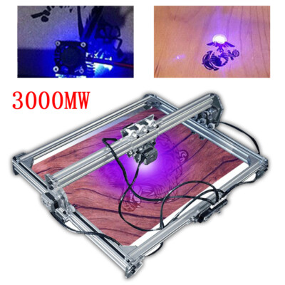 CNC 2 Axis Laser Engraving Machine 3000MW Wood Router Engraver DIY Carving Kit