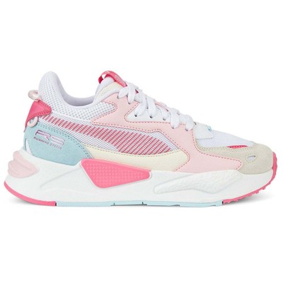 Puma RsZ Top Lace Up Молодежные девушки Белые кроссовки Повседневная обувь 38380810