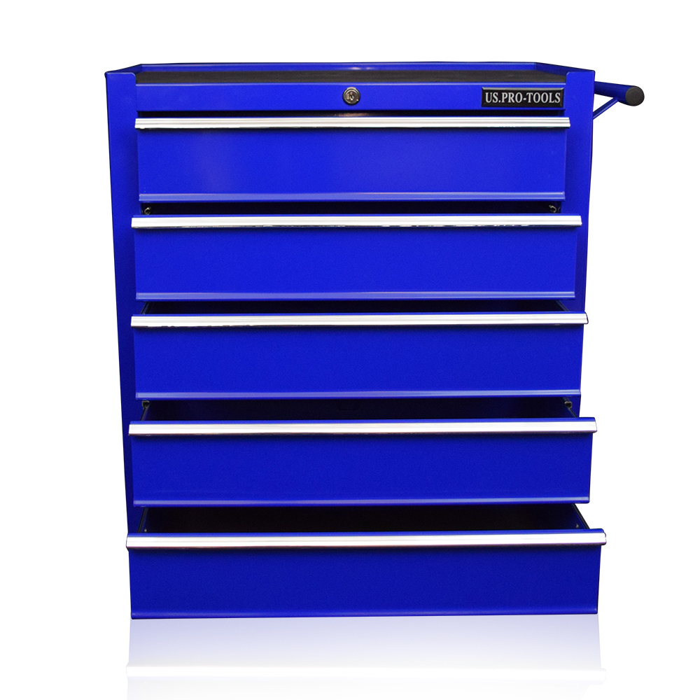 130 US PRO BLUE TOOLS CHEST TOOL BOX ROLLER 5 DRAWERS MECHANICS