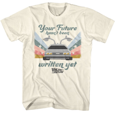 Back to The Future Men's T Shirt New Your Future Hasn t Been Written Yet Car