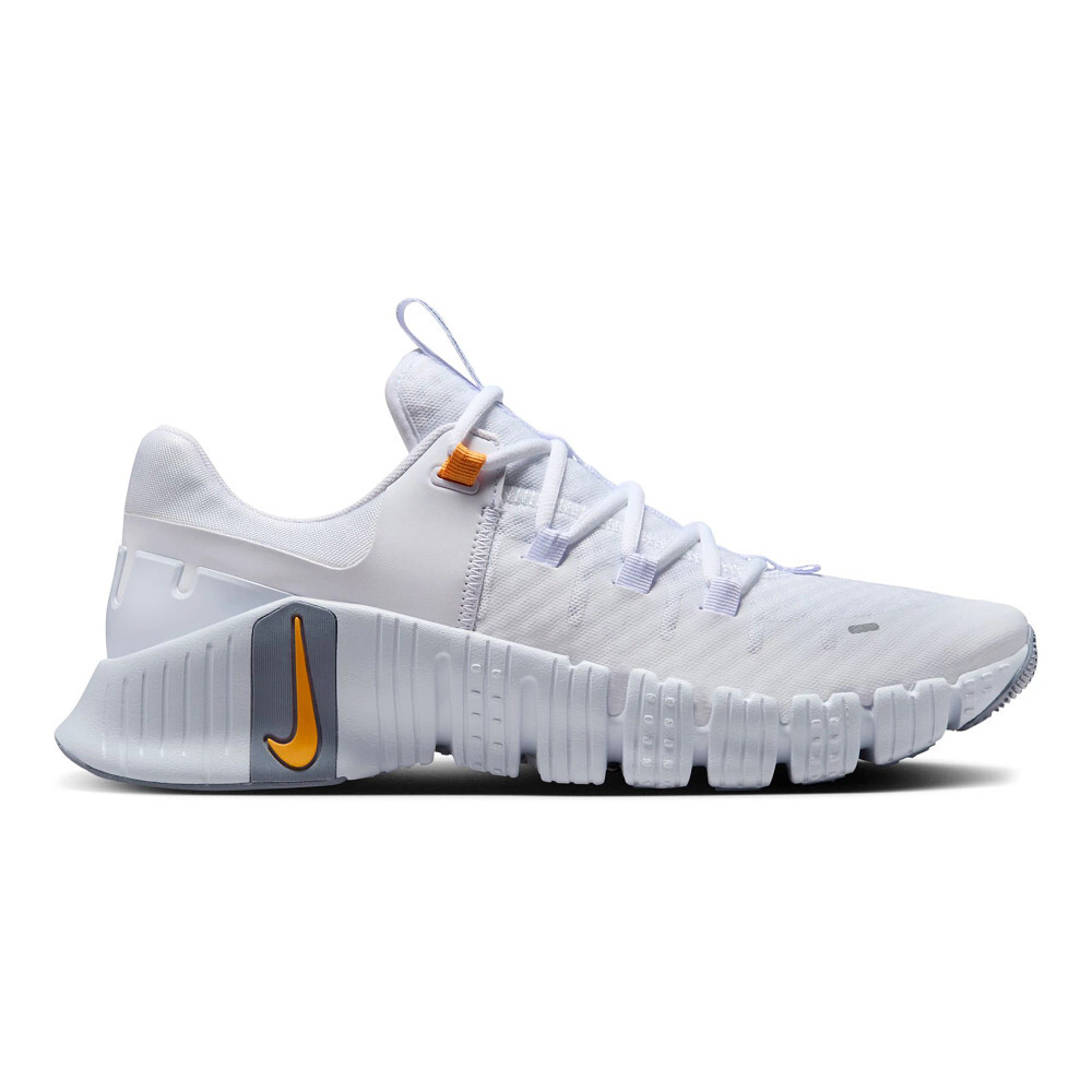 Nike Free Metcon 5 White Football Grey Sundial Orange DV3949-102 sz 7.5 Mens