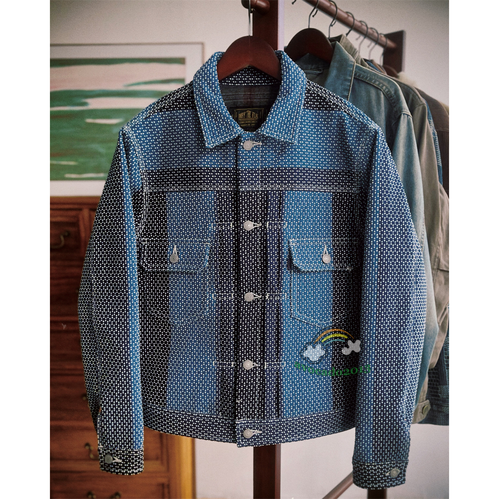 40's] French Vintage Indigo Linen Work Jacket