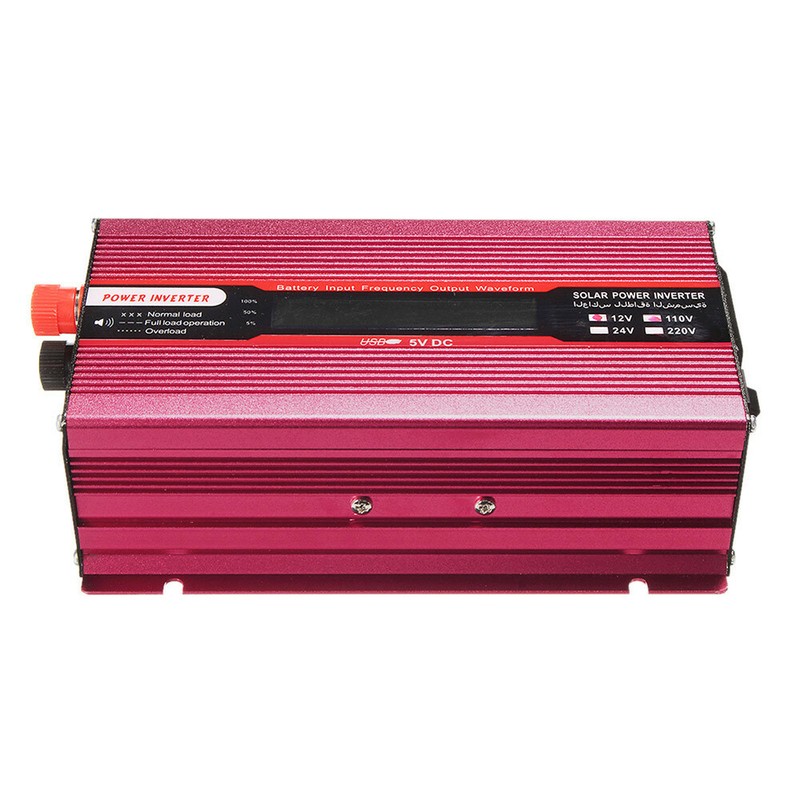 2000W Car Solar Power Inverter DC 12V To AC 110V USB Sine Wave