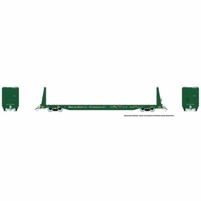Rapido 147010 HO Scale ICE Ex-BCR Patch Marine Industries Bulkhead Flatcar (6)