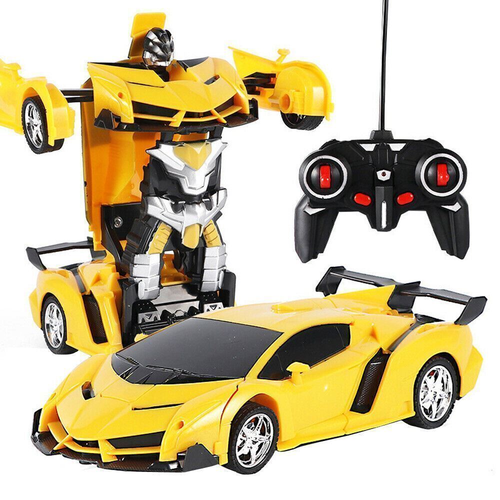 New Car Toy Transform Robot RC w/ Remote Control Scale Racing Car For Children