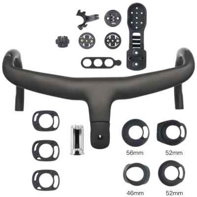 Full Internal Routing Carbon Road Bike Integrated Handlebar with Computer Mount
