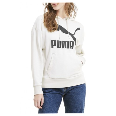 Пуловер с капюшоном и логотипом Puma Classics, женская серая повседневная верхняя одежда 59763805