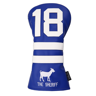 New Golf Headcover Peyton Manning GOAT 18 Driver Leather Headcover Colts