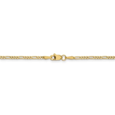 Pre-owned Superdealsforeverything Real 14kt Yellow Gold 1.8mm Flat Figaro Chain; 16 Inch; Lobster Clasp