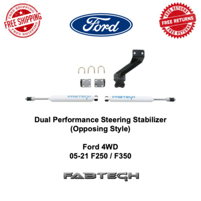 Fabtech Performance Dual Steering Stabilizer Fits 05-21 F-250 F-350 4WD #FTS8023