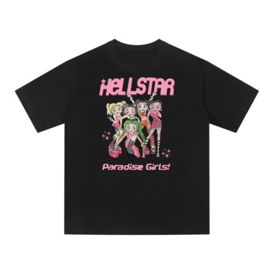 Hell Paradise star Girl pattern Tee High Street Fashion Short Sleeve T-shirt