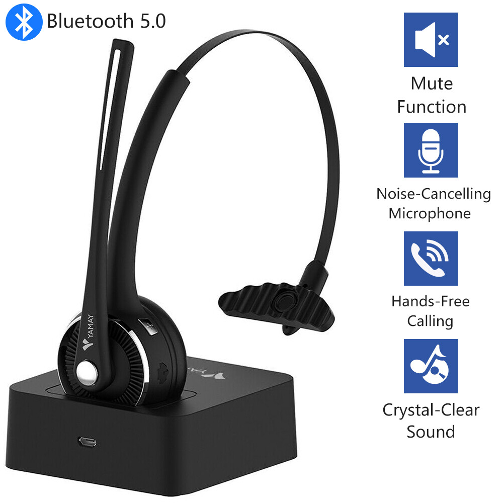 YAMAY Trucker Wireless Headset with Mic Bluetooth Headset fo