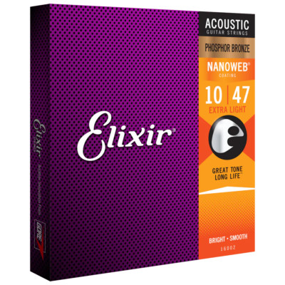 Elixir NANOWEB Phosphor Bronze Acoustic   16002 Extra Light .010-.047