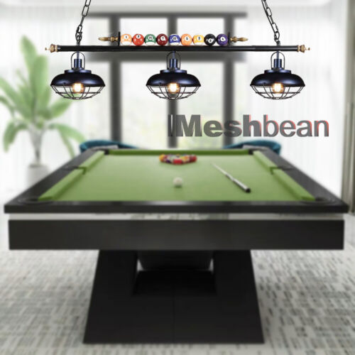 US Hanging Pool Table Lights Fixture Billiard Pendant Lamp w/2 or 3 Shades