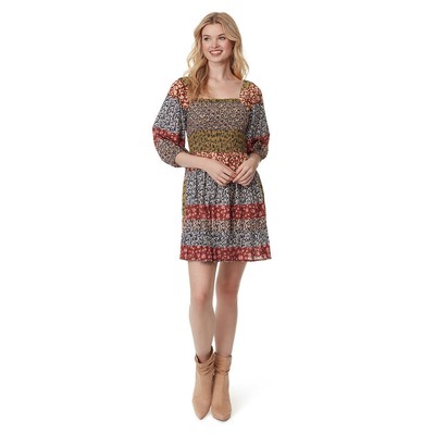 

Jessica Simpson Женское платье со сборками Aldan, Blooming patchwork