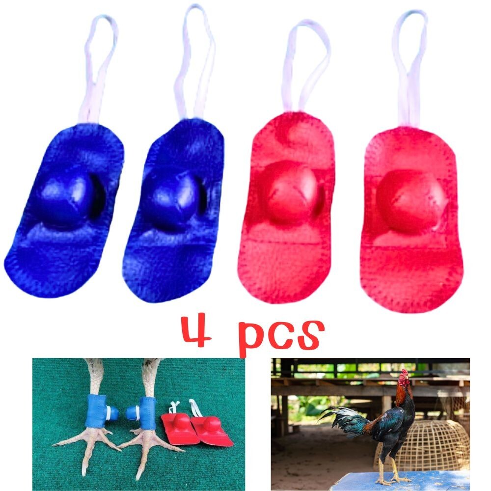 chicken rooster spur leg 2pair red blue booster safety guard
