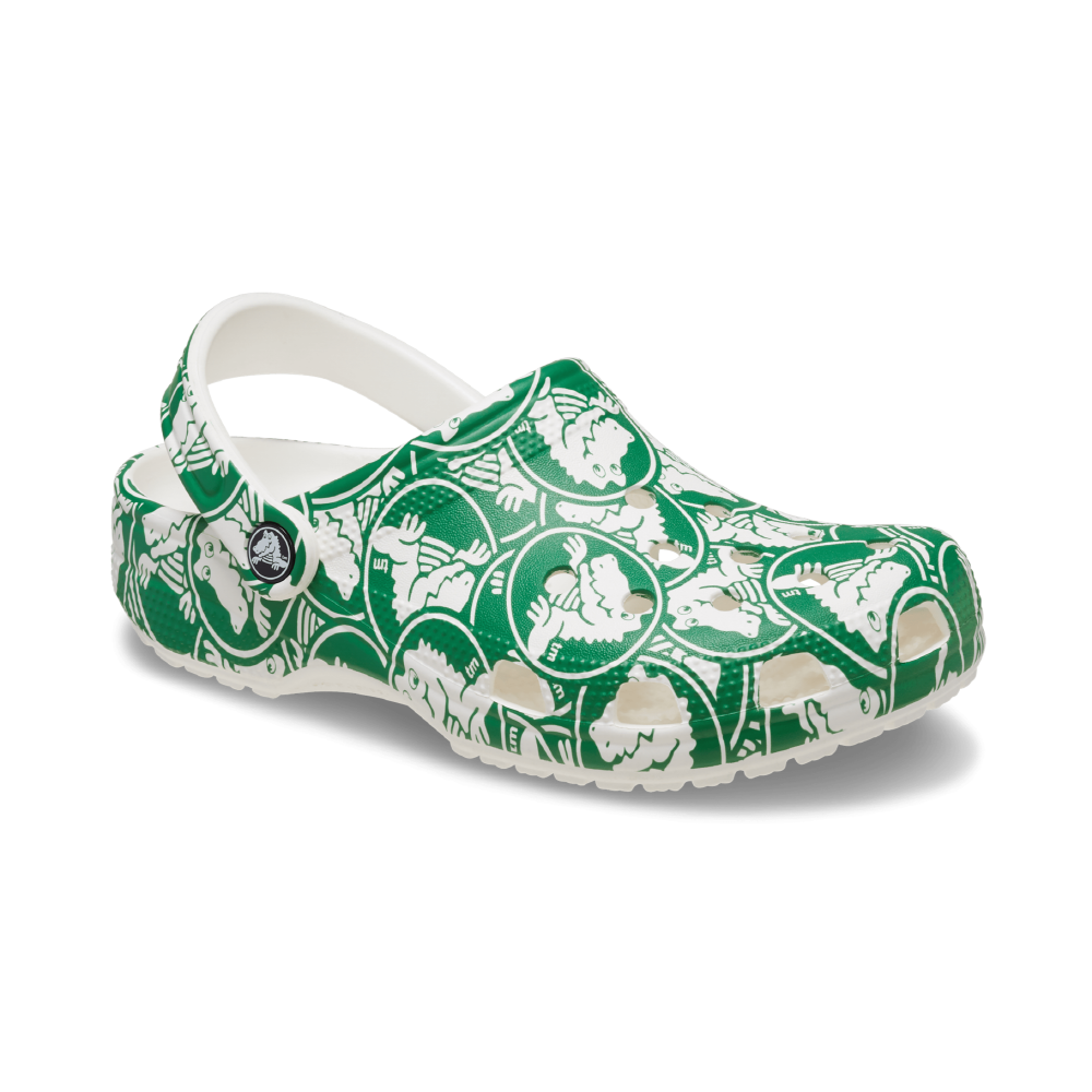 New CROCS Mens CLASSIC DUKE PRINT CLOG 210003-3WH GREEN US M