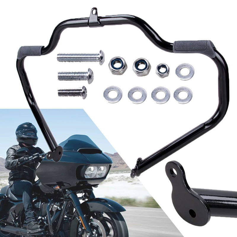 Engine Guard Crash Bar Black For Harley Touring Road King Street Glide