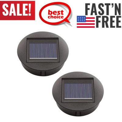 2 Pack Solar Lights Replacement Top For Lanterns Waterproof Round Solar Lanterns
