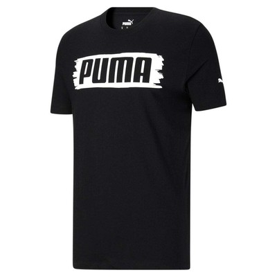 

Puma Paint Stroke Graphic Crew Neck Футболка с коротким рукавом Мужская размер  Повседневная, Черный, Puma Paint Stroke Graphic Crew Neck Short Sleeve T-Shirt