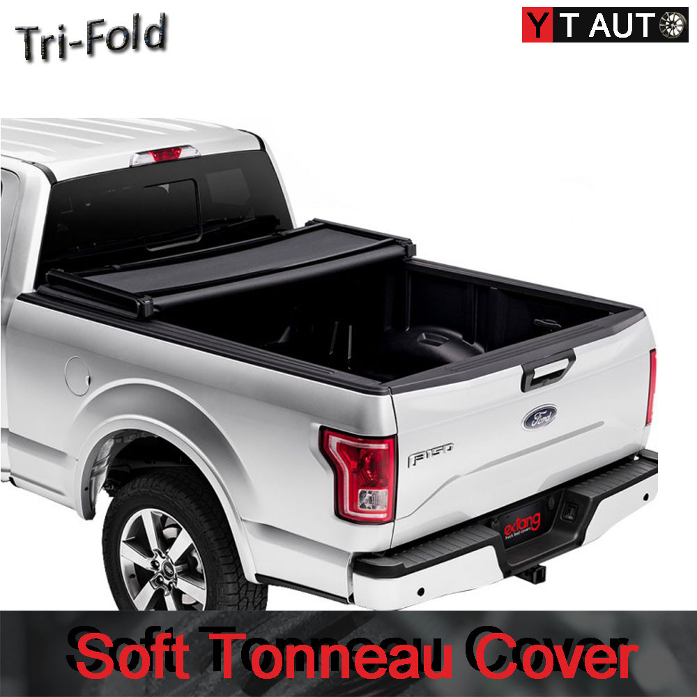 Lock Hard Solid Tri Fold Tonneau Cover For 1997 2003 Ford F 150 6 5ft Short