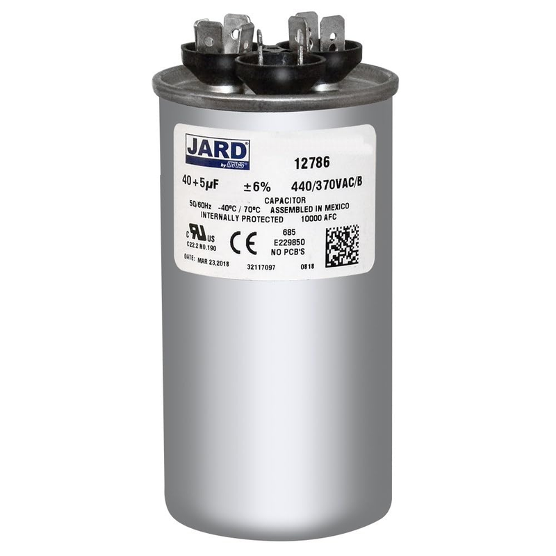 40 5 Uf round Dual Run Capacitor for 370 440 VAC