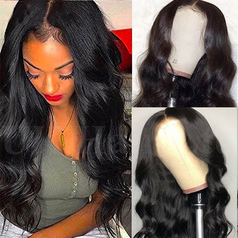 Glueless Indian Remy Human Hair Full Wig Long Straight Curly Wavy